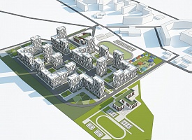 Жилой комплекс с объектами социальной инфраструктуры в городе Симферополь