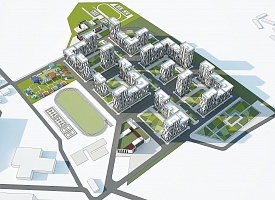 Жилой комплекс с объектами социальной инфраструктуры в городе Симферополь